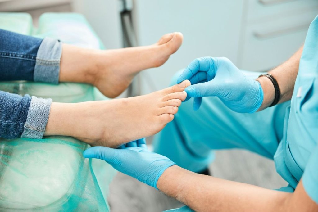 Nail treatment by podiatrist